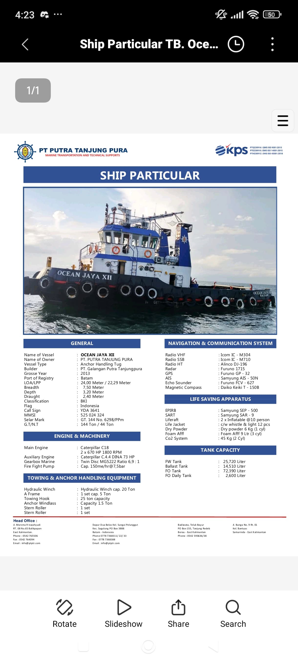 OCEAN JAYA XII